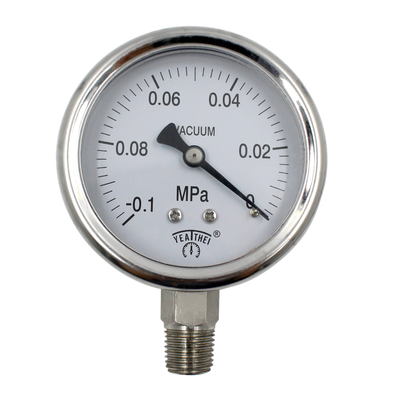 60MM径向不锈钢真空压力表